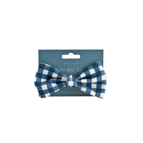 Pet Bow Tie - NAVY GINGHAM